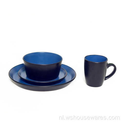 Aangepaste logo kleur geglazuurde servies set